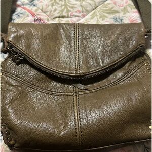 The Sak Leather purse. 100%Leather. Olive color